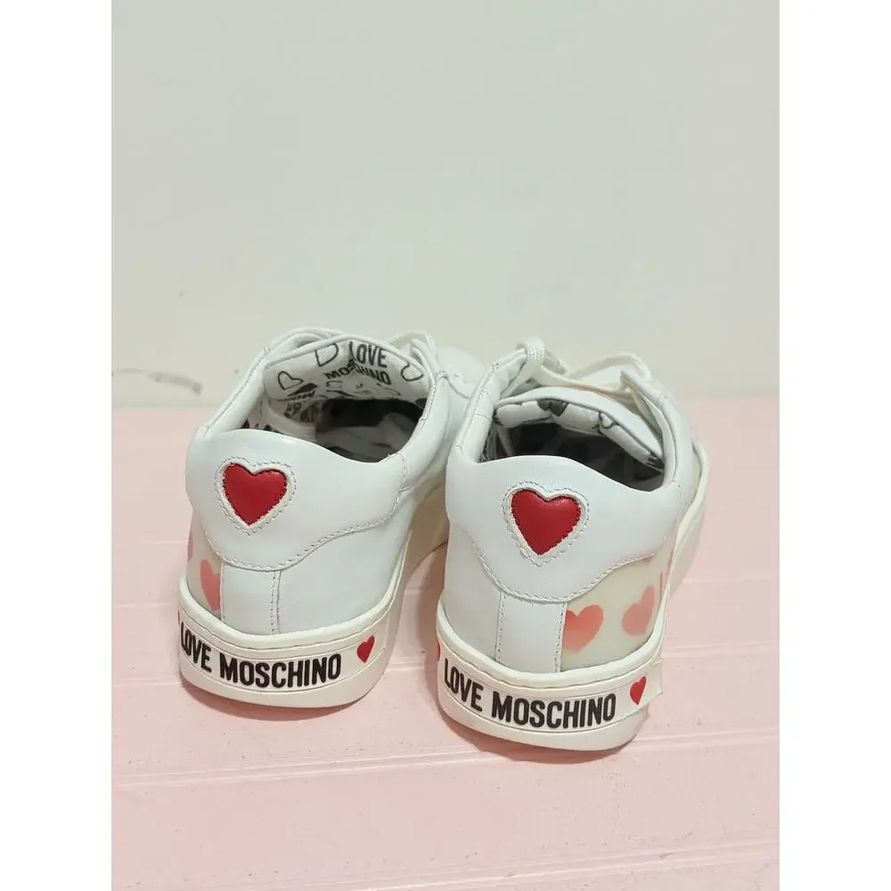 Love Machino Heart Print Platform Sneaker with holographic size 8